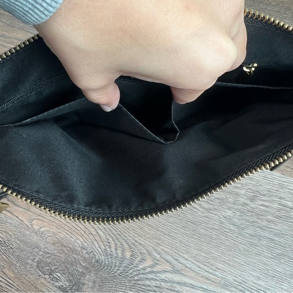 Fossil Tara Leather Crossbody Bag Black Brown Colorblock Gold Hardware - Picture 13 of 16